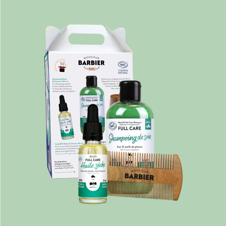 Monsieur Barbier Full Care – Beard & Hair Grooming Set