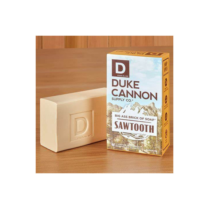 Duke Cannon Sawtooth Soap Bar | Large 10oz Luxury Men's Body Soap | Premium Triple-Milled Bath Bar