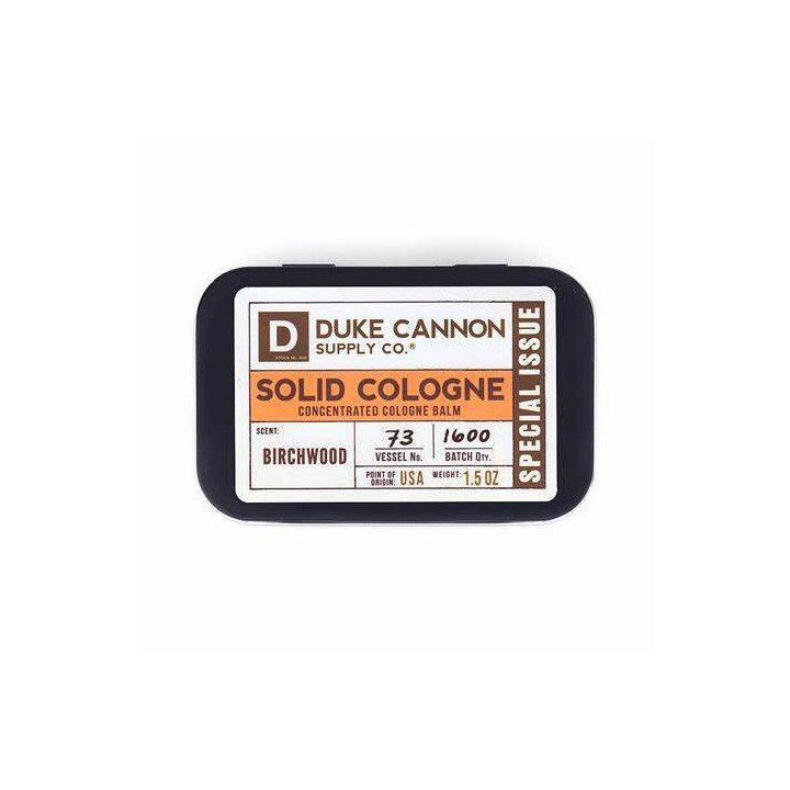 Duke Cannon Birchwood Solid Cologne – Portable & Concentrated Fragrance Balm