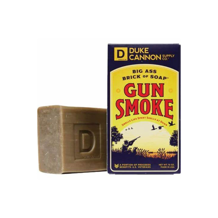 Duke Cannon Gun Smoke Soap Bar | Large 10oz Luxury Men's Body Soap | Premium Triple-Milled Bath Bar