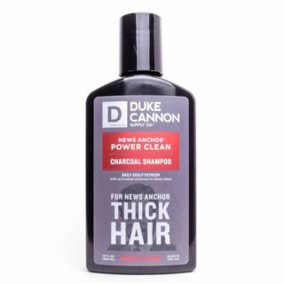 Duke Cannon News Anchor Power Clean Charcoal Shampoo – Detoxify & Hydrate for Thick, Healthy Hair